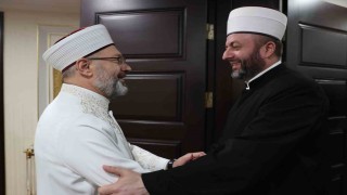 Diyanet İşleri Başkanı Erbaş, Sırbistan İslam Birliği Riyaseti Başkanı Halitoviçi kabul etti
