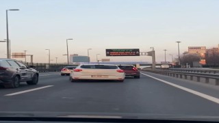 E5 Karayolunda tehlikeli hareketler kamerada