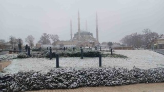 Edirnede kar yağışı