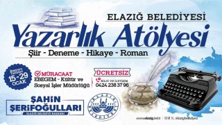 Elazığ Belediyesi 3. Yazarlık Atölyesi, yazarlığa ilgi duyanlara kapılarını açacak