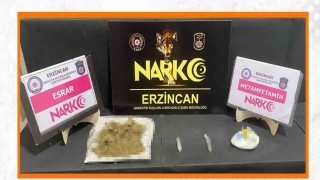 Erzincanda bir miktar uyuşturucu ele geçirildi