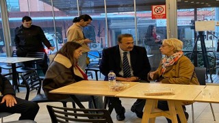Eski Devlet Bakanı Mehmet Sevigenden Edip Akbayrama ziyaret