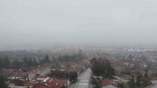 Eskişehirde yoğun sis havadan görüntülendi