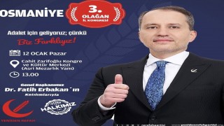 Fatih Erbakan Osmaniye’de Partililerle Buluşacak