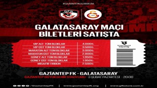 Gaziantep FK-Galatasaray maçı biletleri satışta