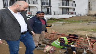 Germencikte doğalgaz için ilk kazma vuruldu