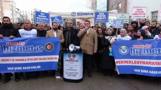 HAK-İŞ Genel Başkan Yardımcısı Kayabaşıdan Vanda işten çıkarılan işçilere destek