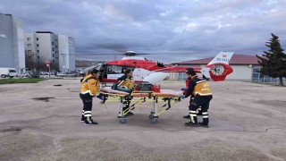 Helikopter ambulans hayat kurtardı