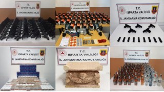Ispartada jandarma 1 yılda kaçakçılıkla mücadelede 55 şüpheliye işlem yaptı