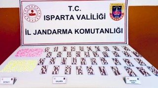 Ispartada jandarmadan 2024te 43 uyuşturucu operasyonu