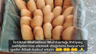 İstiklal Mahallesinde ihtiyaç sahiplerine ekmek dağıtacak