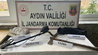 İzinsiz kazı yapan 2 şüpheli suçüstü yakalandı