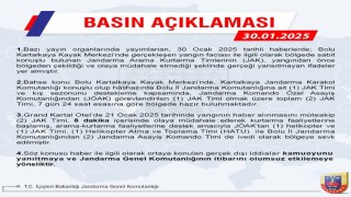 Jandarma Genel Komutanlığından Boludaki otel yangınına müdahale edilmediği iddialarına ilişkin açıklama