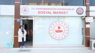 Kahramankazanda Sosyal Market ihtiyaç sahiplerini AVM standartlarında ağırlıyor
