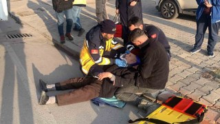 Karamanda otomobilin çarptığı yaşlı adam yaralandı, sürücü başından bir an olsun bile ayrılmadı
