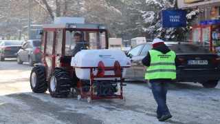 Karla mücadelede yeni dönem, ‘Buz çözücü solüsyon serpme makinesi 