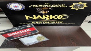 Kastamonuda skunkla yakalanan şahıs gözaltına alındı