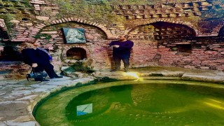 Kaymakam Doğru, tarihi hamama dikkat çekti