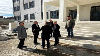 Kaymakam Partal, Şehit Abidin Tanrıkolu Anadolu Lisesi inşaatını inceledi