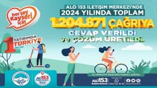 Kayserinin sesine kulak veren Alo 153 2024te rekor kırdı