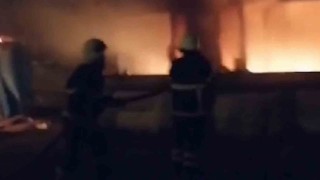 Kırıkkalede baraka yangını