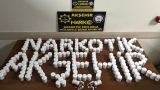 Konyada 1 milyon 200 bin liralık uyuşturucu hap ele geçirdi