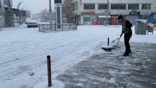 Malazgirtte kar yağışı