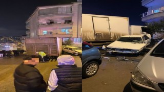 Mamakta freni boşalan kamyon 2 araca çarparak durabildi
