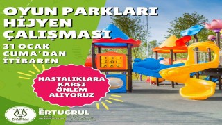Nazillide çocukların oyun alanları dezenfekte edilecek