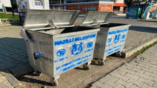Nazillide çöp konteynerleri bakıma alındı