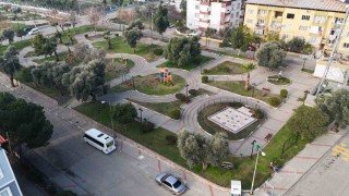 Nazillideki yeşil alanlarda temizlik ve bakım çalışması sürüyor