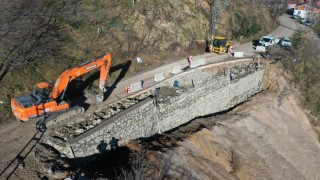 Orduda 30 kilometrelik yol, taş duvar ile koruma altına alınıyor