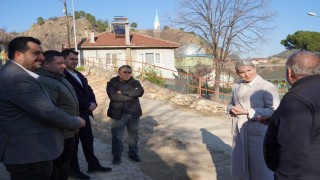 Orhangazi Mahallesindeki çalışmaları kontrol etti