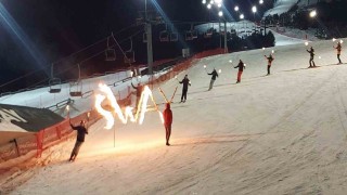 Palandöken renkli yılbaşı kutlaması