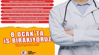Sağlık Çalışanları 8 Ocakta İş Bırakacak