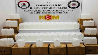 Samsunda 1 ton kaçak etil alkol ele geçirildi