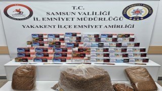 Samsunda 20 bin adet makaron ve 25 kilo kaçak tütün ele geçirildi