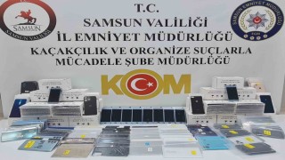 Samsunda 572 gümrük kaçağı telefon parçası ele geçirildi