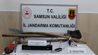 Samsunda izinsiz kazı yapan 5 kişi yakalandı