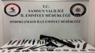 Samsunda ruhsatsız silah ele geçirildi