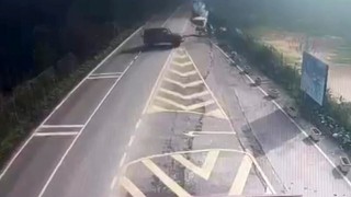 Sarıyerde İranlı iş adamının ciple seyyar satıcıya çarpıp, mesire alanına uçtuğu anlar kamerada