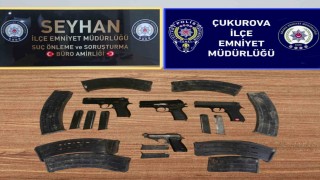 Seyhan ve Çukurova polisinden ruhsatsız silah operasyonu