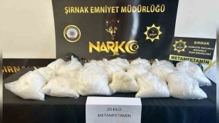 Şırnakta 20 kilo uyuşturucu ele geçirildi