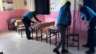 Şırnakta denetimli serbestlik yükümlüleri okul temizledi