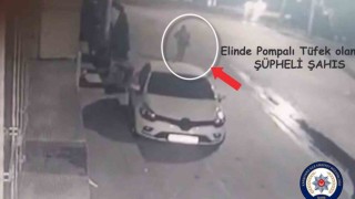 Sokakta tüfekle rastgele ateş açtı: Yakalanma anı kamerada