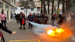 SUBÜ personel ve öğrencilerine yangın eğitimi verildi