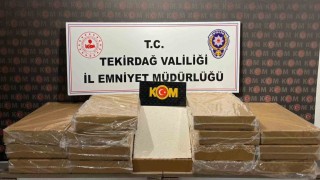 Tekirdağda 75 bin adet dolu makaron ele geçirildi