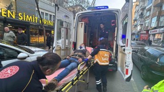 Trafiğe kapatılan caddede kaza: 1 yaralı