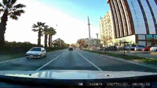 Trafikte şok görüntü