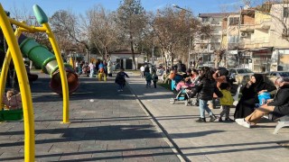 Vatandaşlar güneşli havanın tadı çıkarıyor